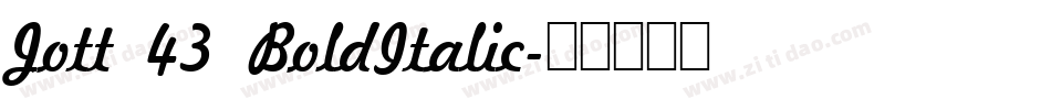 Jott 43 BoldItalic字体转换